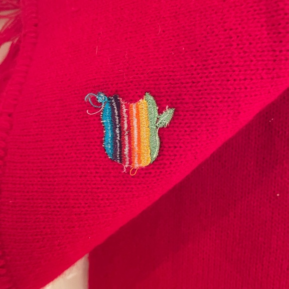 Vintage Apple MacIntosh Logo Red Scarf - RARE - Picture 5 of 6